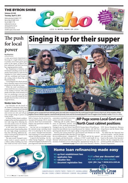 Download issue 25_43 as PDF - The Byron Shire Echo