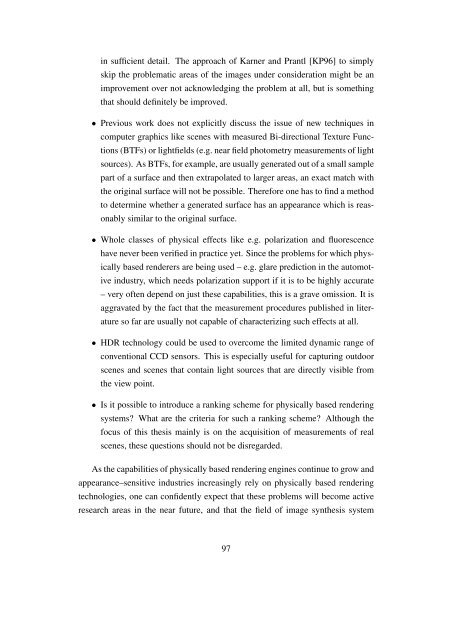 Usability of Digital Cameras for Verifying Physically Based ...