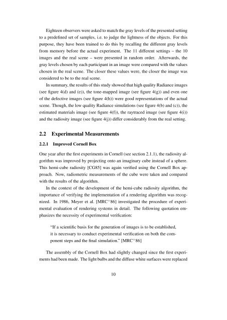 Usability of Digital Cameras for Verifying Physically Based ...