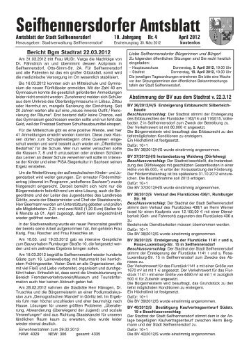 Seifhennersdorfer Amtsblatt - Stadt Seifhennersdorf