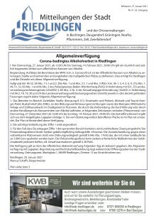 Amtliches Mitteilungsblatt Riedlingen 27.01.2021