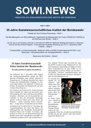SOWI.NEWS - Sozialwissenschaftliches Institut der Bundeswehr
