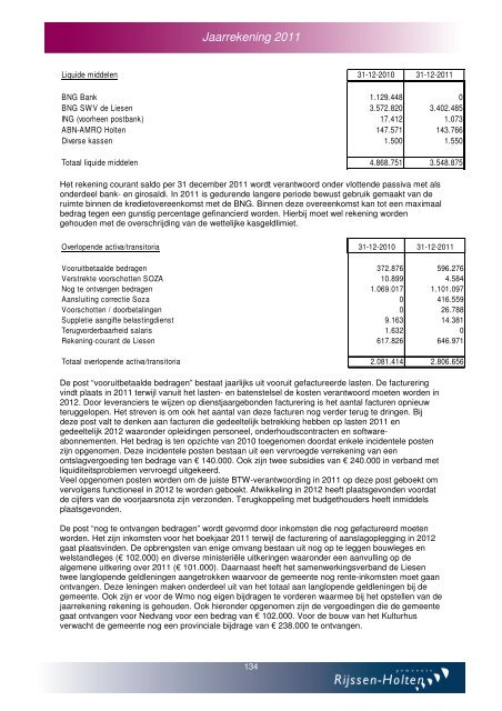 Jaarverslag en jaarrekening 2011 - Gemeente Rijssen-Holten