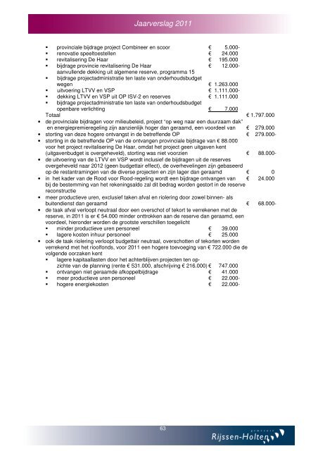 Jaarverslag en jaarrekening 2011 - Gemeente Rijssen-Holten