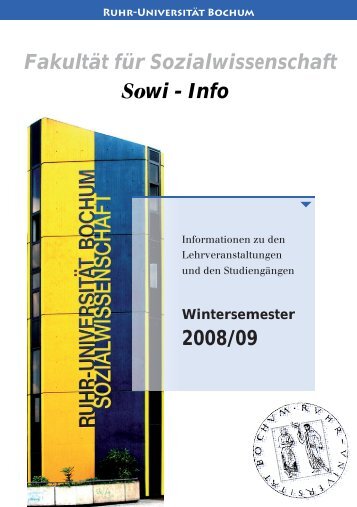Sowi-Info WiSe 2008/09 - Fakultät für Sozialwissenschaft der Ruhr ...