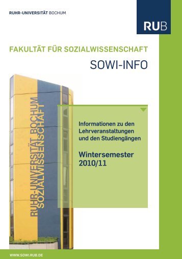 Sowi-info - Fakultät für Sozialwissenschaft der Ruhr-Universität ...