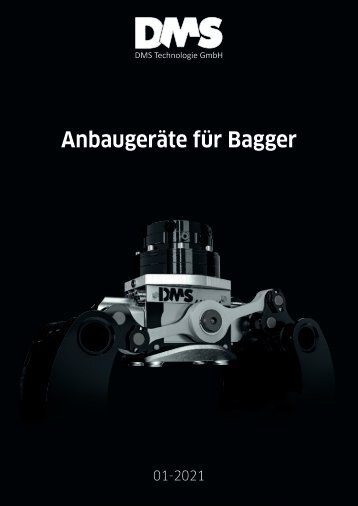 Broschüre Anbaugeräte für Bagger DMS Technologie GmbH V01_01.02.2021