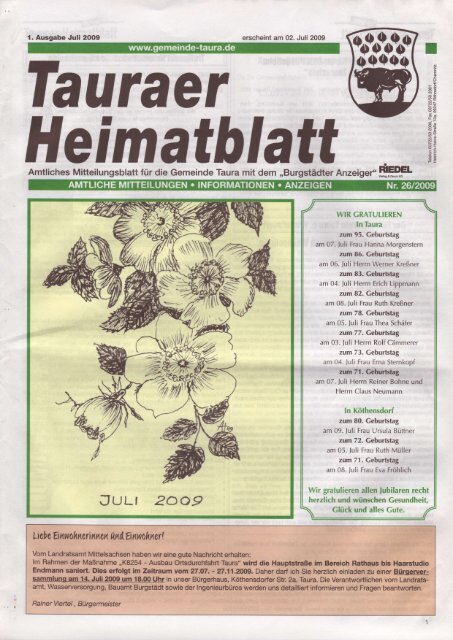 1. Ausgabe 02.07.2009 - Burgstädt