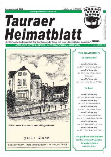 Tauraer Heimatblatt - Burgstädt