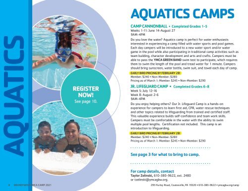 Brandywine YMCA Summer Camp Guide - 2021