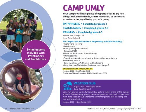 Upper Main Line YMCA Summer Camp Guide