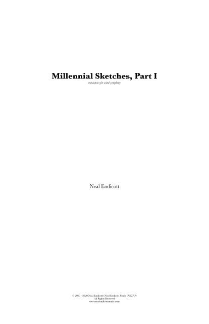 Millennial Sketches-Neal Endicott