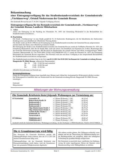 Kriebsteiner Gemeindebote - Gemeinde Kriebstein