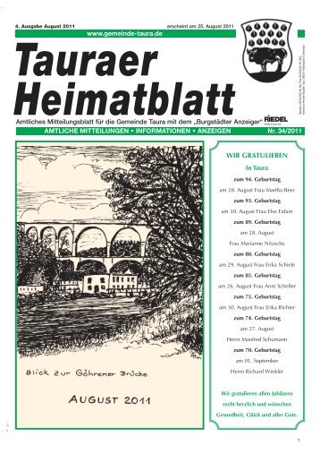 Tauraer Heimatblatt - Burgstädt