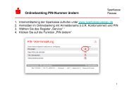 Onlinebanking PIN-Nummer ändern - Sparkasse Passau