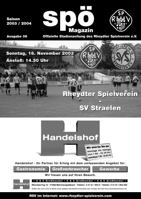 Unser heutiger Gegner: SV Straelen - staubesand.de