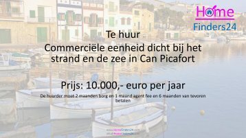 Te huur deze commerciële ruimte van 32 m2 vlakbij het strand en de zee in Can Picafort. (LOC0030)