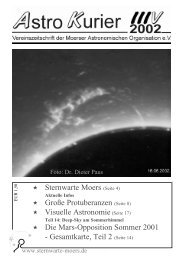 Sternwarte Moers - Moerser Astronomische Organisation eV