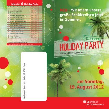 HOLIDAY PARTY - Sparkasse am Niederrhein