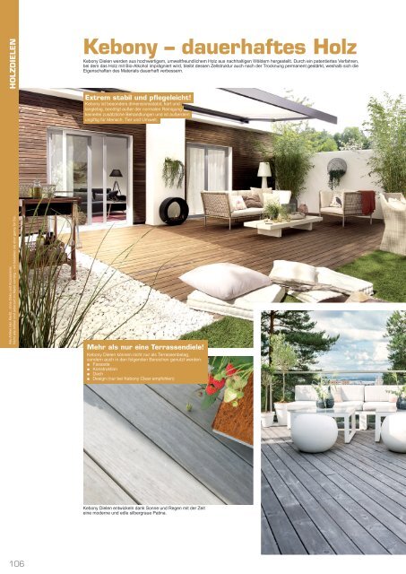 Gartenkatalog 2021 - Holz im Garten - i&M - Sortiment - Thyssen - Akzo