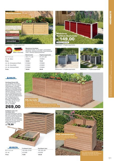 Gartenkatalog 2021 - Holz im Garten - i&M - Sortiment - Thyssen - Akzo