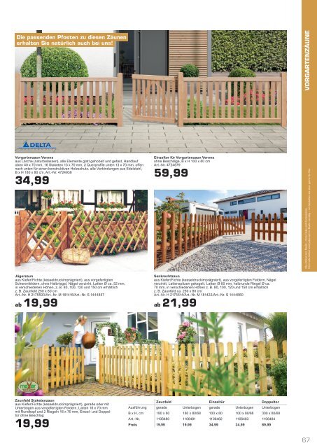 Gartenkatalog 2021 - Holz im Garten - i&M - Sortiment - Thyssen - Akzo