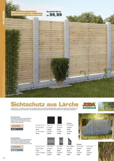 Gartenkatalog 2021 - Holz im Garten - i&M - Sortiment - Thyssen - Akzo