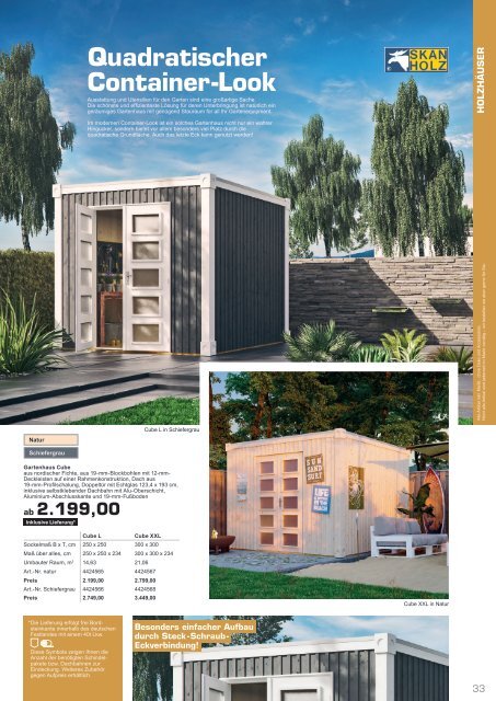 Gartenkatalog 2021 - Holz im Garten - i&M - Sortiment - Thyssen - Alpina