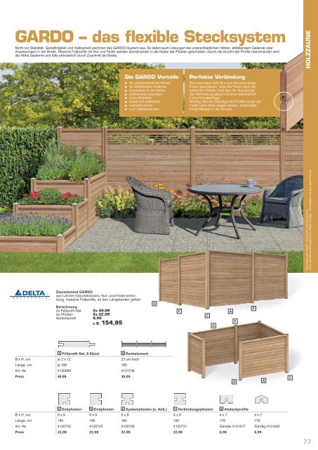 Gartenkatalog 2021 - Holz im Garten - i&M - Sortiment - Thyssen - Alpina