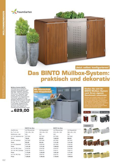 Gartenkatalog 2021 - Holz im Garten - i&M - emo - Thyssen - Bondex