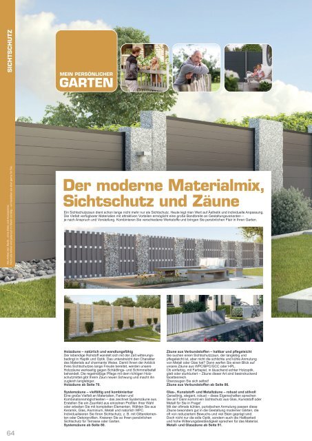 Gartenkatalog 2021 - Holz im Garten - i&M - emo - Thyssen - Bondex