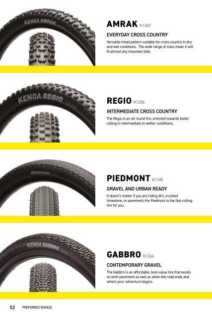 Kenda Bicycle Tire Catalog