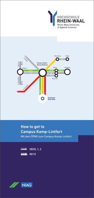 NIAG-Fahrplan zum Campus Kamp-Lintfort - Hochschule Rhein-Waal