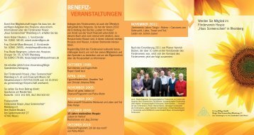 beneFiz- verAnstAltungen - Förderverein Hospiz in Rheinberg
