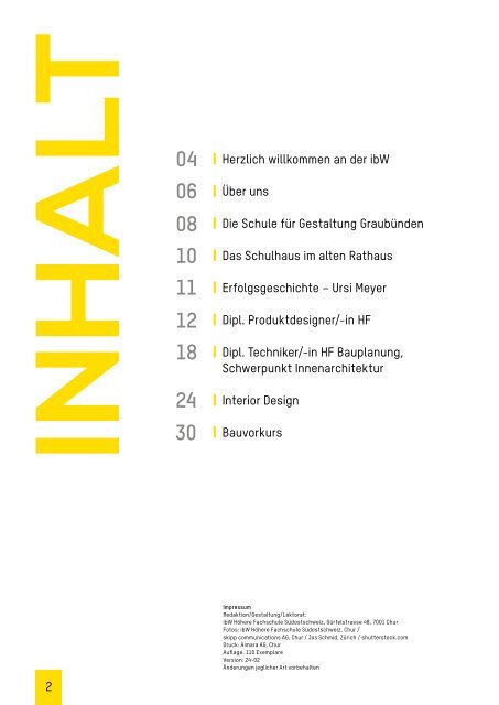 Gestaltung - ibW Höhere Fachschule Südostschweiz