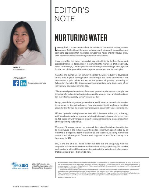 Water & Wastewater Asia March/April 2019