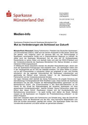 Medien-Info - Sparkasse Münsterland Ost