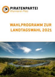 PIRATENPARTEI | Wahlprogramm zur Landtagswahl 2021