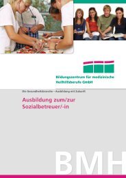 Ausbildung zum/zur Sozialbetreuer/-in - BMH Bildungszentrum für ...
