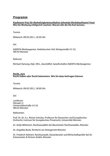 Programm - Johannes-Kepler-Gymnasium Ibbenbüren