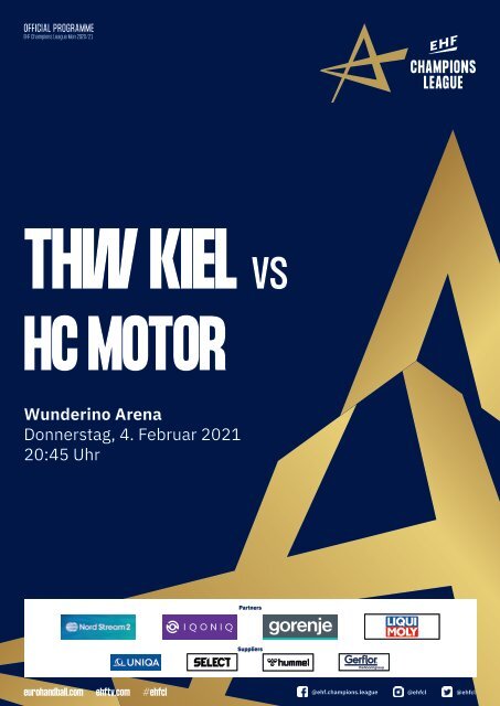 ZEBRA Hallenheft THW Kiel vs. HC Motor am 04.02.2021 in Kiel