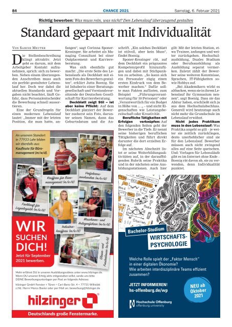 Mittelbadische Presse - Chance 2021