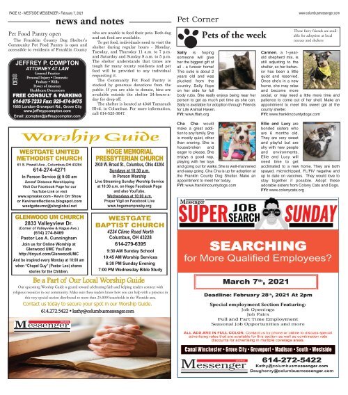 Westside Messenger - February 7th, 2021