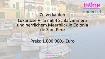 Zu vermieten diese 4-Zimmer-Luxusvilla in Colonia de Sant Pere mit herrlichem Meerblick. (LUX0043)