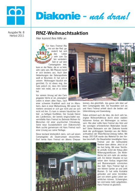 RNZ-Weihnachtsaktion - Diakonisches Werk im Neckar-Odenwald ...