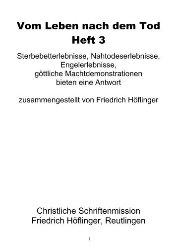 Christliche Schriftenmission Friedrich Höflinger