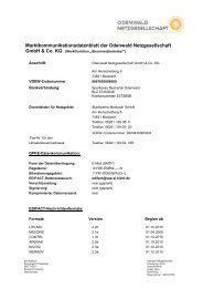 Datenblatt Strom Netzbetreiber - Odenwald Netzgesellschaft