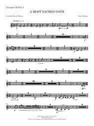 Trumpet (B Flat) 2 - A MOST SACRED OATH
