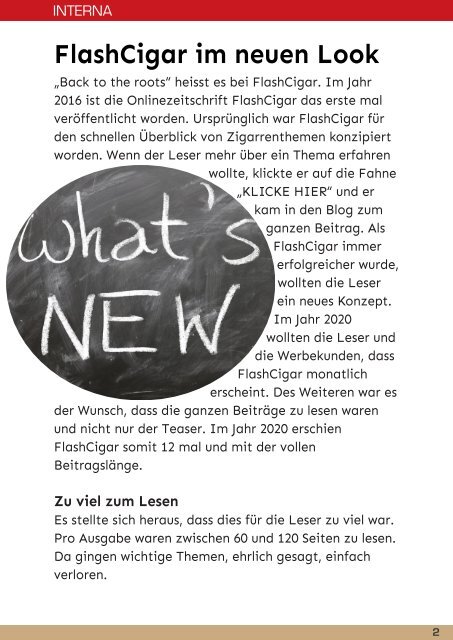 FlashCigar Ausgabe 1, Februar 2021