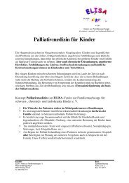 Palliativmedizin für Kinder - Elisa-Verein zur Familiennachsorge